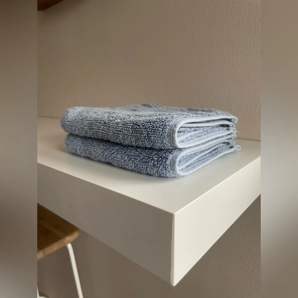 Soft Blue Washcloths